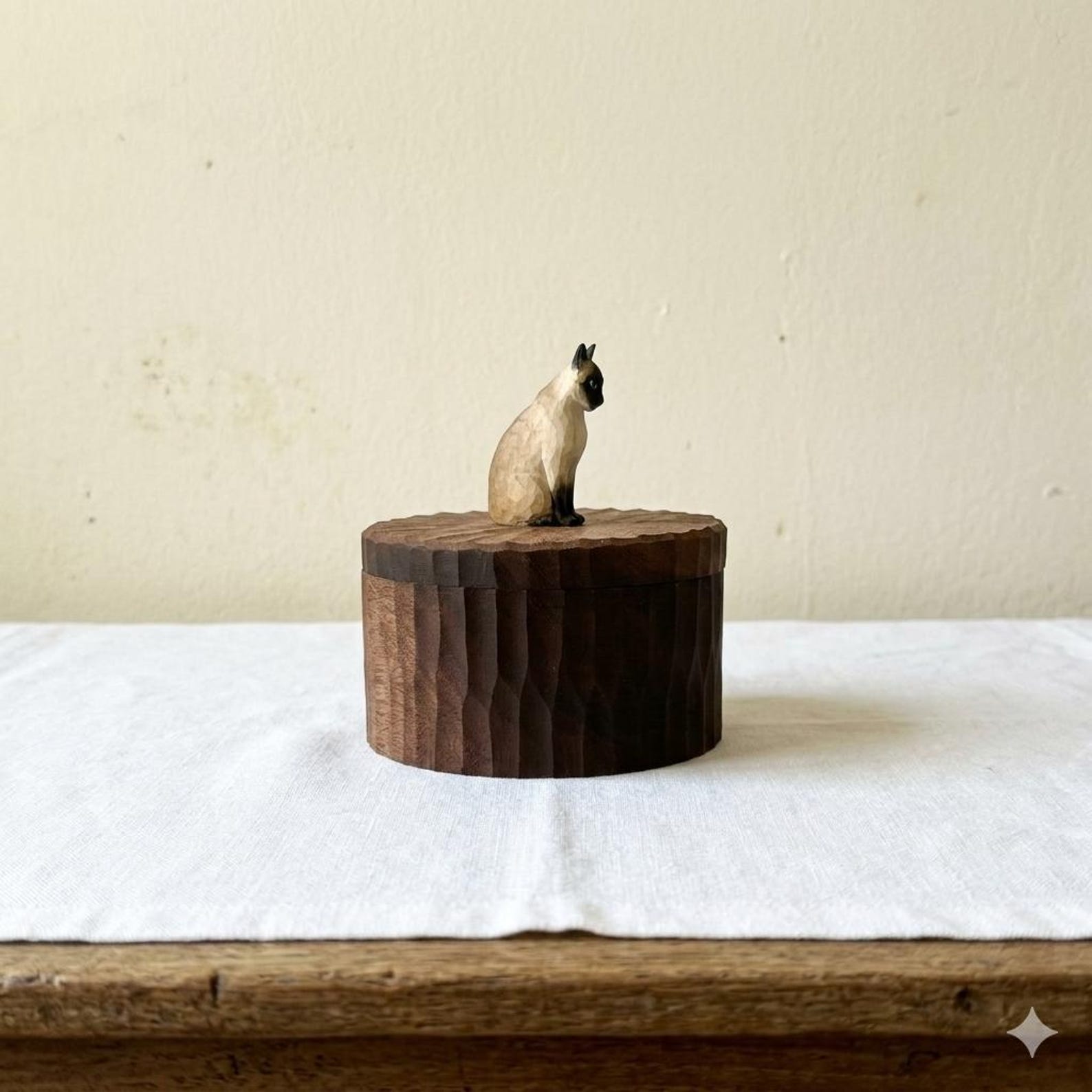 Realistic Orange Tabby Figurine Carved from photo, Handmade Wooden Cat Memorial Urn: Eco-Friendly Memorial Gift, Bespoke Cat Keepsake