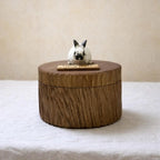 Bespoke Handmade Wooden Rabbit Memorial Ashes Urn: Realistic Bunny Figurine from photo, Pet Memorial Gift, Personalised Keepsake
