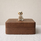 Handmade Large Wooden Dog Urn for Ashes up to 110lbs, Bespoke Dog Figurine by Photo, Laser engraving, Eco-Friendly Pet Loss Keepsake Gift