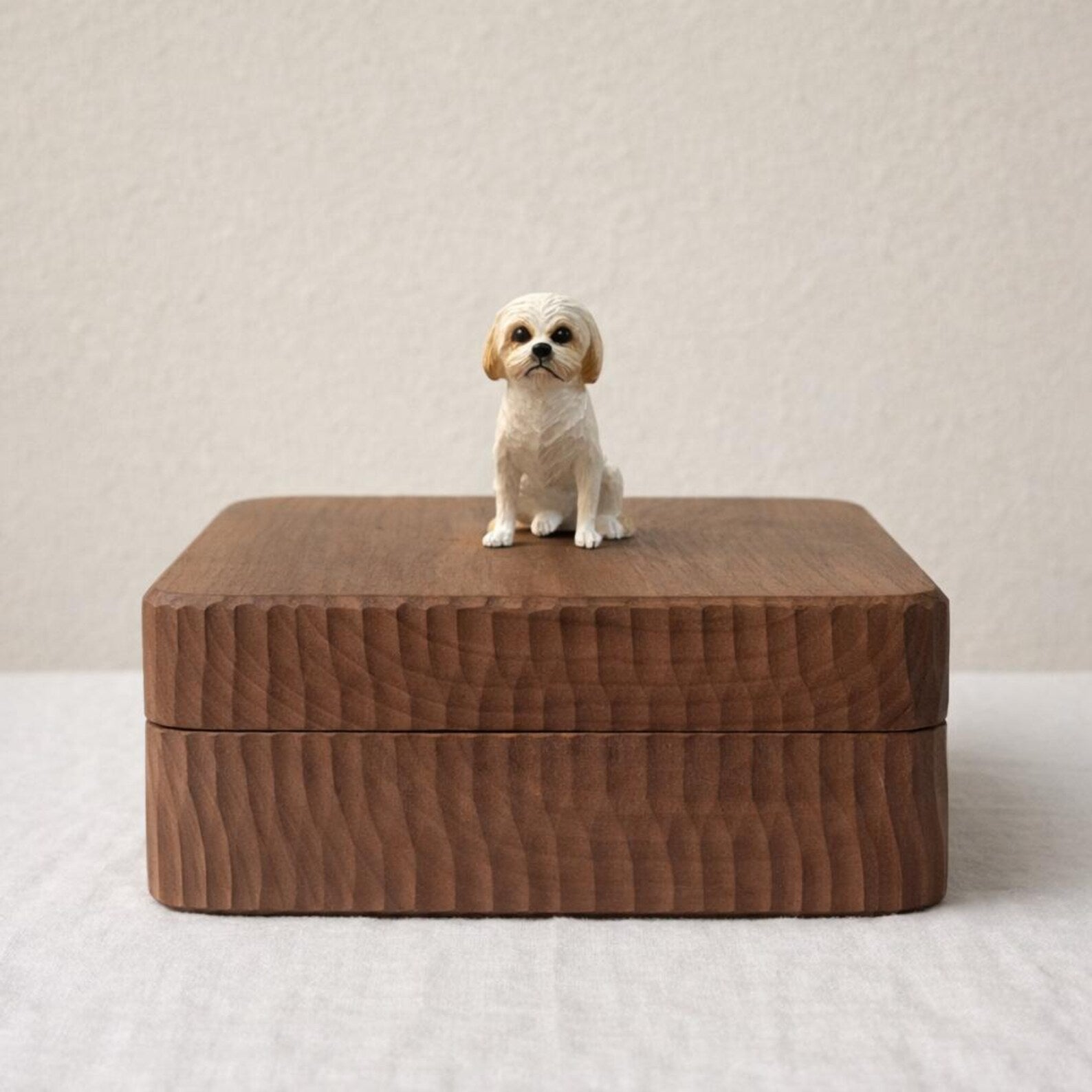 Handmade Large Wooden Dog Urn for Ashes up to 110lbs, Bespoke Dog Figurine by Photo, Laser engraving, Eco-Friendly Pet Loss Keepsake Gift