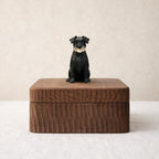 Handmade Large Wooden Dog Urn for Ashes up to 110lbs, Bespoke Dog Figurine by Photo, Laser engraving, Eco-Friendly Pet Loss Keepsake Gift