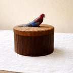 Handmade Wooden Bird Memorial Urn: Custom Parrot Figurine from Photo, Pet Memorial Gift, Laser Engraving, Eco-Friendly Gift