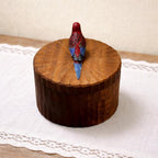 Handmade Wooden Bird Memorial Urn: Custom Parrot Figurine from Photo, Pet Memorial Gift, Laser Engraving, Eco-Friendly Gift