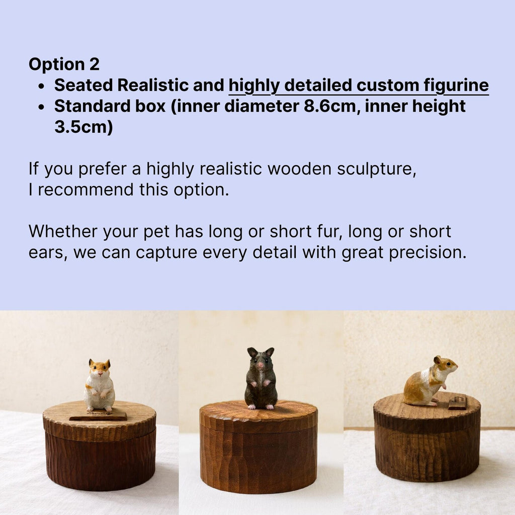 Handmade Wooden Hamster Memorial Urn: Hamster Ashes Keepsake Box by photo, pet memorial gift, pet personalised keepsake, Jewelry box