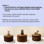 Handmade Wooden Hamster Memorial Urn: Hamster Ashes Keepsake Box by photo, pet memorial gift, pet personalised keepsake, Jewelry box