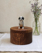 Custom Large Dog Urn, Realistic Hand Carved Wooden Dog Figurine from Photo, Personalised Pet Memorial Box, Eco Friendly Keepsake