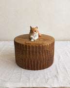 Custom Hand Carved Lounging Cat Figurine from Photos, Large Handmade Wooden Cat Urn, Engraved Pet Ashes Box, Personalised Cat Ashes Keepsake