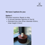 Handmade Wooden Hamster Memorial Urn: Realistic Custom Hamster Figurine from Photo, Eco-Friendly Pet Memorial Gift, Laser Engraving Name