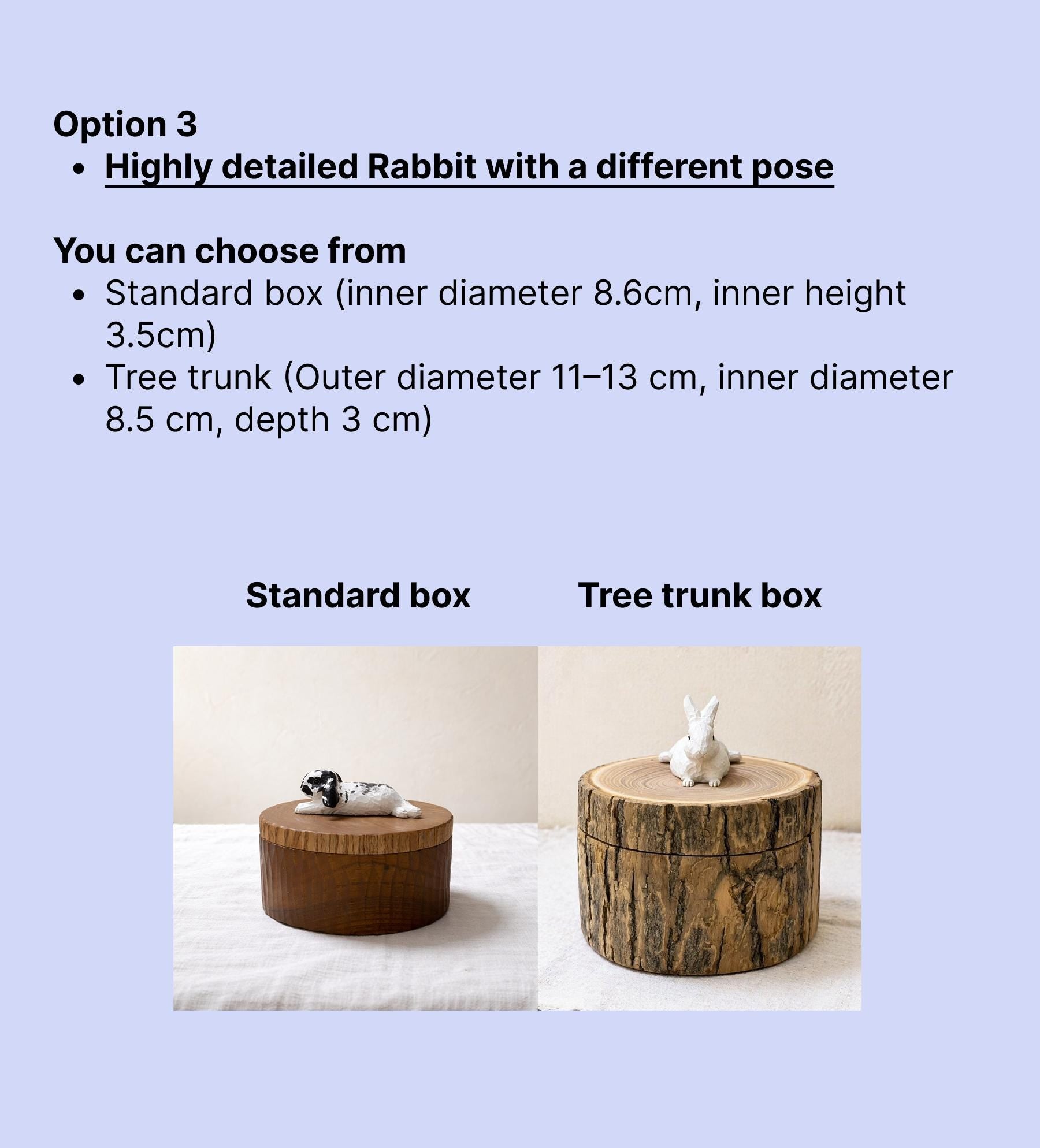 Rustic Tree Stump Rabbit Urn, Realistic Bunny Wood Carving, Natural Wood Pet Memorial Gifts, Organic Woodland Ashes Keepsake Box