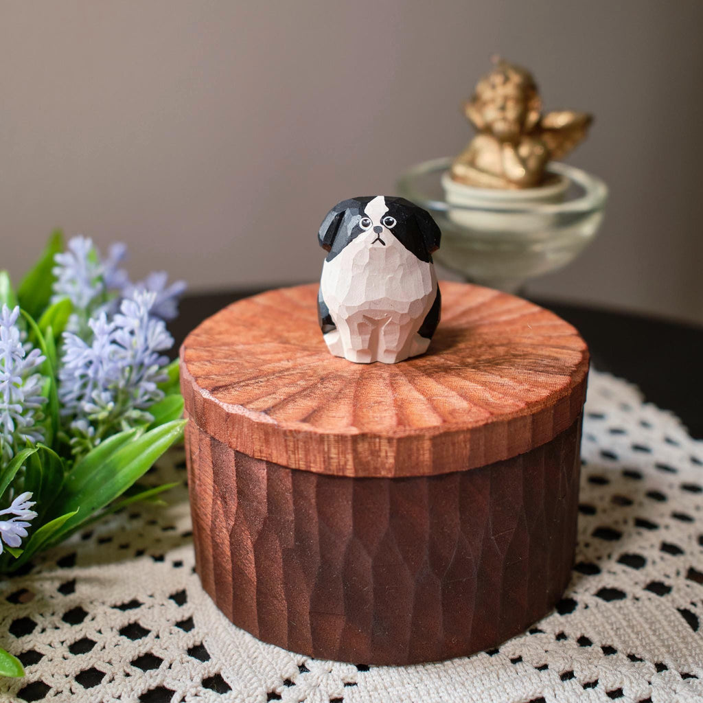 Custom Wooden Dog Ashes Urn: Handmade Border Collie Figurine from photo, Pet Memorial Gift, Dog Personalised Keepsake