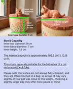 Hand Carved Cat Memorial Urn, Custom Wooden Pet Ashes Box, Photo-Based Cat Figurine, Personalised Hand Painted Floral Box, Pet Loss Gift