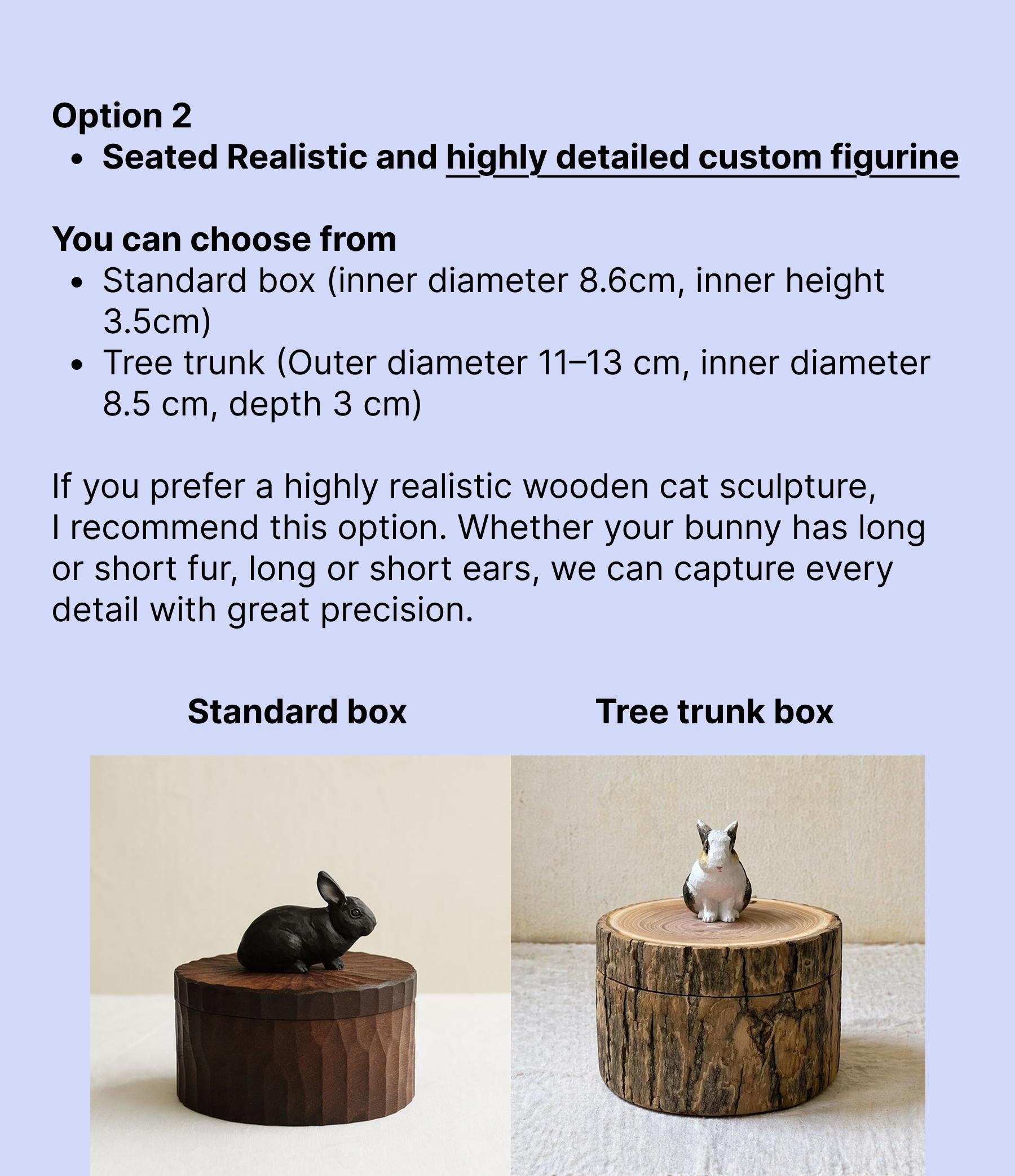 Rustic Tree Stump Rabbit Urn, Realistic Bunny Wood Carving, Natural Wood Pet Memorial Gifts, Organic Woodland Ashes Keepsake Box