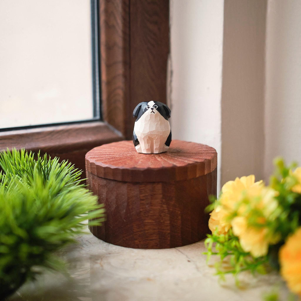 Custom Wooden Dog Ashes Urn: Handmade Border Collie Figurine from photo, Pet Memorial Gift, Dog Personalised Keepsake