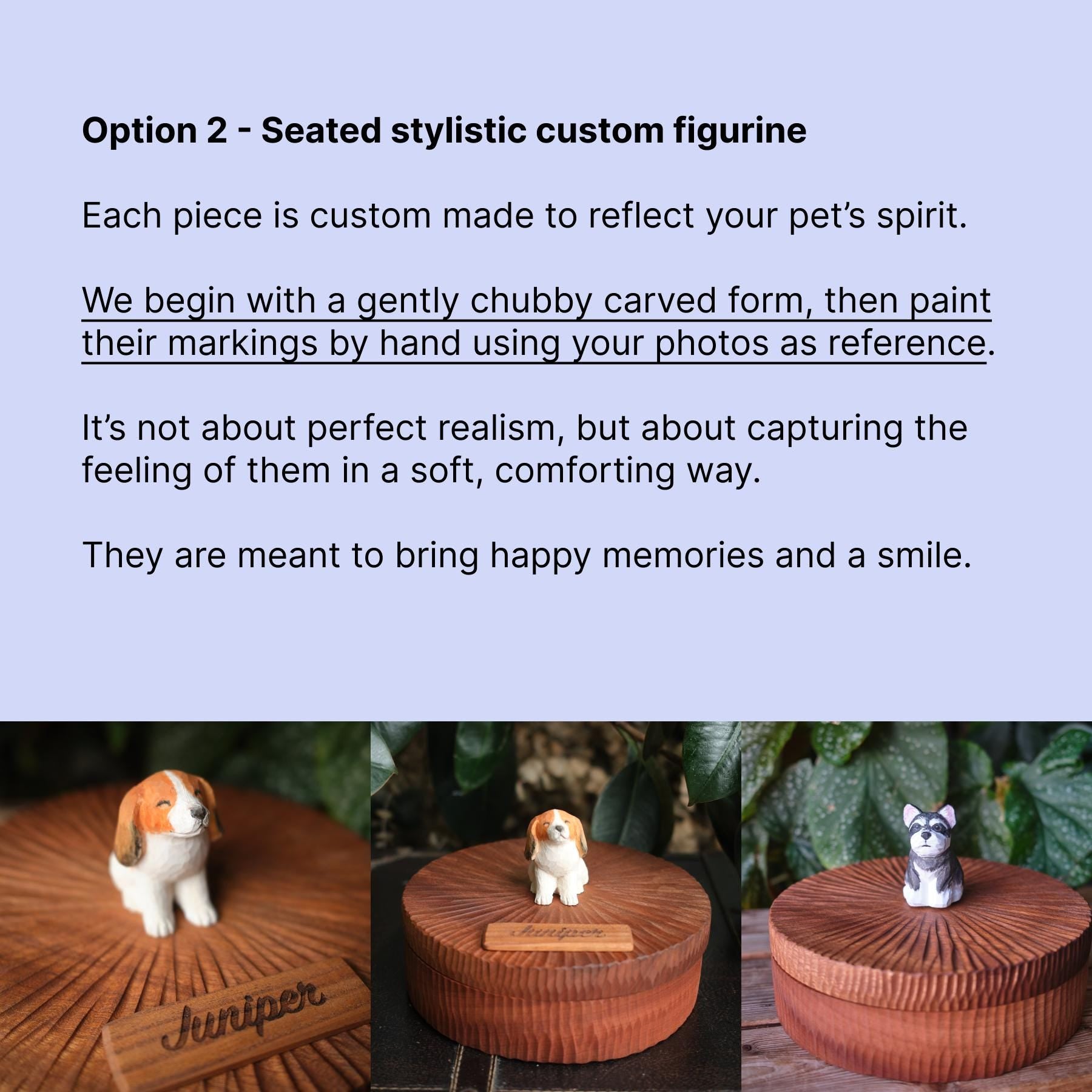 Custom Wooden Dog Ashes Urn: Handmade Border Collie Figurine from photo, Pet Memorial Gift, Dog Personalised Keepsake
