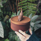 Handmade Wooden Cat Memorial Urn, Stretching Cat Keepsake Box for Ashes, Eco-Friendly Hand Carved Wooden Memorial Gift, Jewellery box