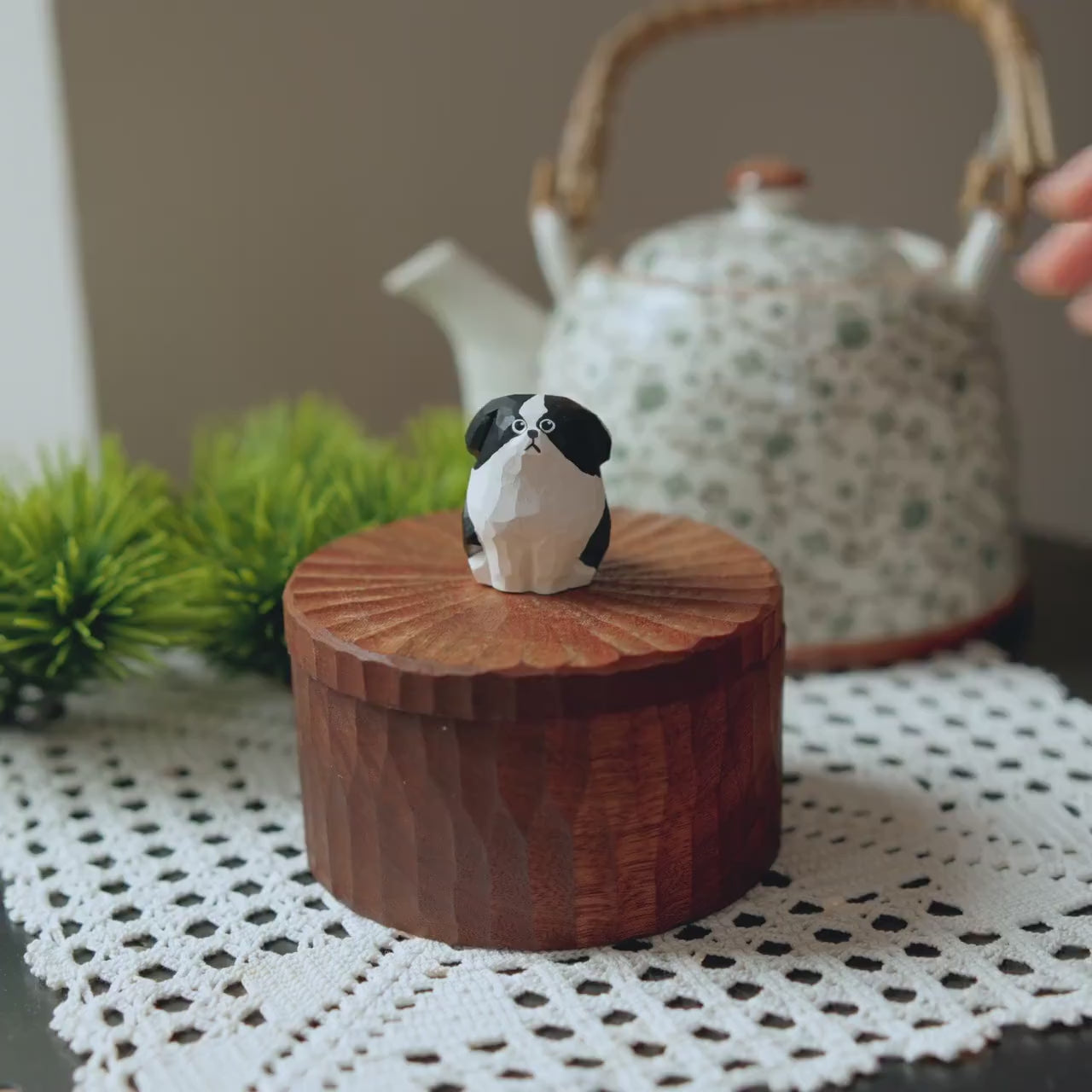 Custom Wooden Dog Ashes Urn: Handmade Border Collie Figurine from photo, Pet Memorial Gift, Dog Personalised Keepsake