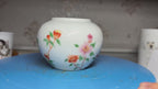 Small Hand-Painted Floral Ceramic Pet Urn | Oriental Ashes Keepsake Jar | Pet Memorial Gift | Tea Jar｜Pet Cremation Container for Small Pets