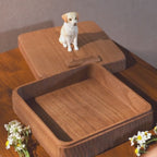 Handmade Large Wooden Dog Urn for Ashes up to 110lbs, Bespoke Dog Figurine by Photo, Laser engraving, Eco-Friendly Pet Loss Keepsake Gift