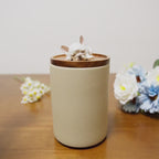 Handmade Ceramic Pet Urn with Clay Figurine from Photo, Personalised Dog Cat Ashes Jar, Memorial Keepsake, Custom Cremation Gift