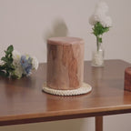 Handcrafted Natural Wooden Pet Urn for Medium and Large Dogs, Eco-Friendly Rustic Ashes Jar with Tree Rings, Organic Memorial Keepsake Gift